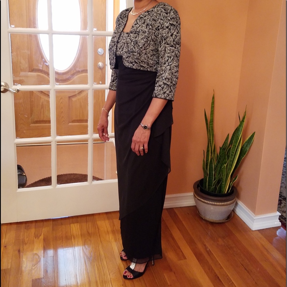 Black and silver dress with jacket